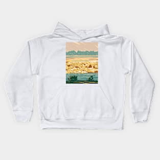 Hot Springs State Park Located in Thermopolis Wyoming WPA Poster Art Kids Hoodie
